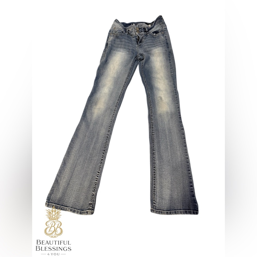 Wallflower Y2K Vintage Luscious Curvy Fit Distressed Faded Boot Cut Jeans